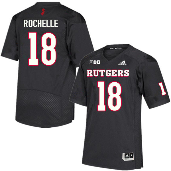Men #18 Rashad Rochelle Rutgers Scarlet Knights College Football Jerseys Sale-Black